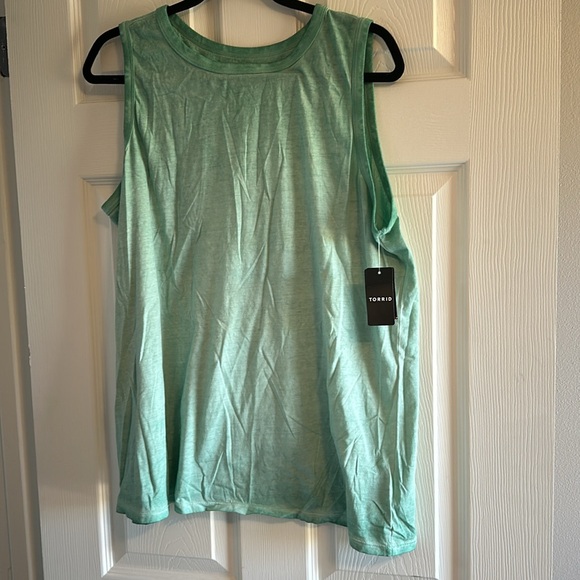 TORRID Aqua Tank Top with Back Cut Outs - NWT - Picture 3 of 3